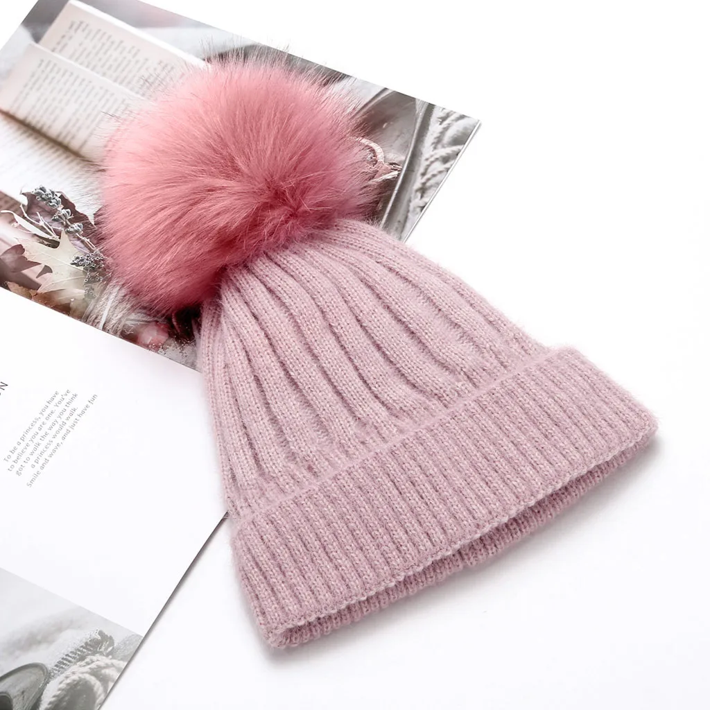 Шапка женская шапка мужская шапка gorros mujer invierno зимние женские вязаные шапки женские Модные зимний меховой воротник плюс Дикий толстые вязать теплую шапку