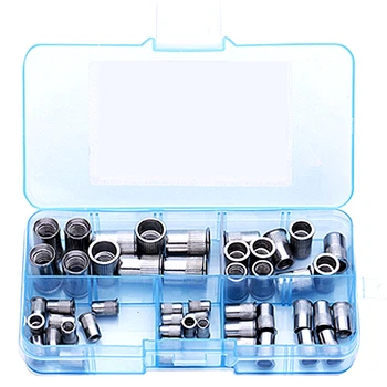 

50Pcs M4M5M6M8 Aluminum Alloy Rivet Flat Head Thread Rivet Insert Nut Nut Cap Rivet Nut