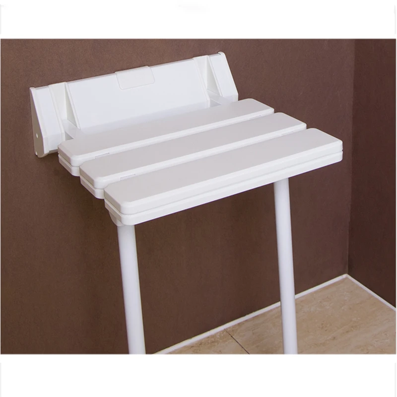 New Bath Shower Wall Chair Bathroom Stool High-quality Household Wall Mounted Shower Seat Bathroom Folding Chair With Stool Legs 4