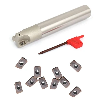 

ABSF 10PCS APMT1135 M2+1PCS 24mm Milling Cutter BAP300R C24-25-150-3T Machining Center Tool Holder Carbide Insert Lathe Cutter