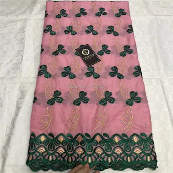 

High Quality Swiss Voile Laces In Switzerland 100% Cotton Lace Fabric 2019 Latest African Nigerian Net Lace Fabrics 5Yards 1FQZS