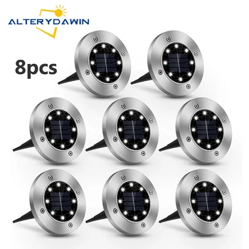 

LED Solar Ground Garden Light Outdoors Ground Buried Stair Lamp Decking Driveway 12pcs Led Solar Yard Lights