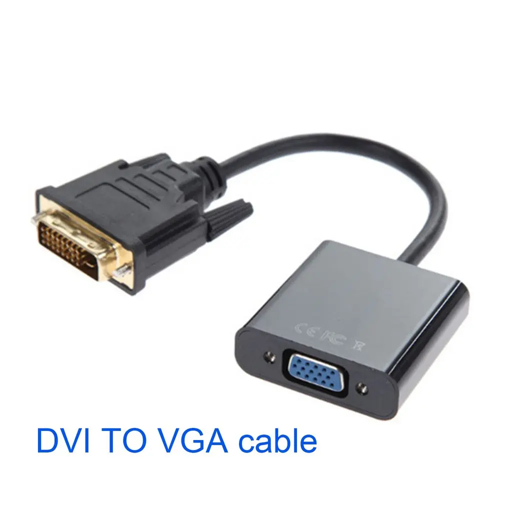 1080P Dvi-D 24+1 Pin Male To Vga 15Pin Female Active Cable Adapter Converter Dvi To Vga Hd Display Video Adapter Cable