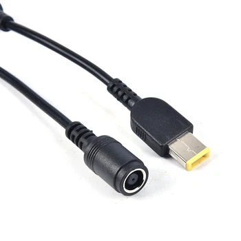 

1pc Round Jack to Square Plug Adapter Charger Power Converter For Lenovo Thinkpad length 15cm