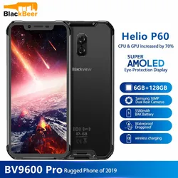 Смартфон BLACKVIEW BV9600 Pro, IP68, 6 + 128 ГБ, 16 Мп, 6,21 дюйма, FHD +, Беспроводная зарядка, NFC, 4G, Android 8,1, GPS