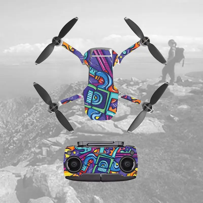 1 комплект водонепроницаемые ПВХ наклейки красочные для кожи DJI Mavic Mini Drone Body Arm
