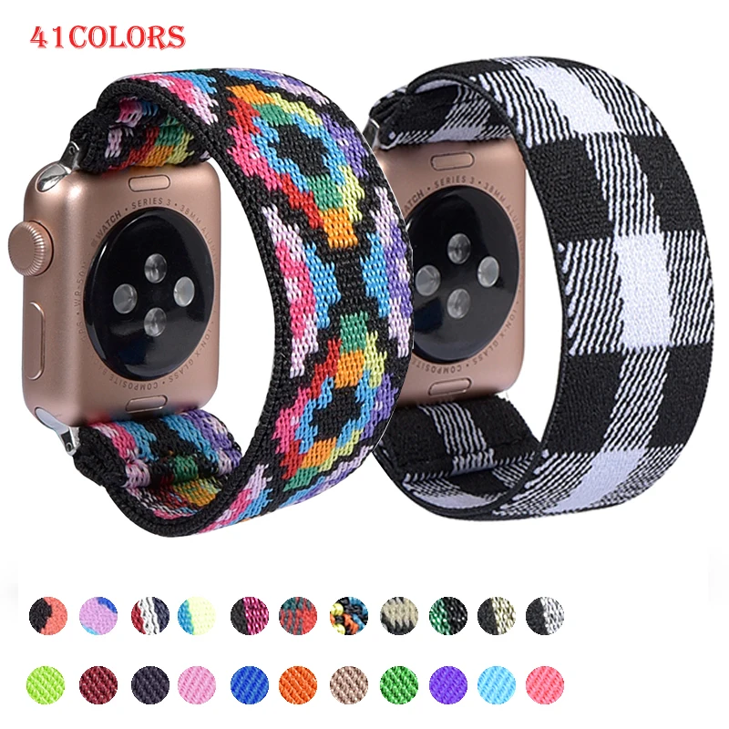 Сменный нейлоновый ремешок для Apple Watch 7 41 мм 45 Iwatch Series 6 5 4 38 40 42 44 | Наручные часы