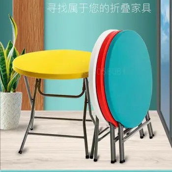 

Folding Table Round Simple Small Round Table Household Table Portable Outdoor Table And Chair Combination To Negotiate Round Tab