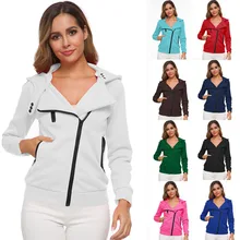 

2022 Zipper Warm Fashion Hoodies Women Casual Long Sleeve Pullovers Coats Hoody Jumper Overcoat Outwear Female Sweatshirts