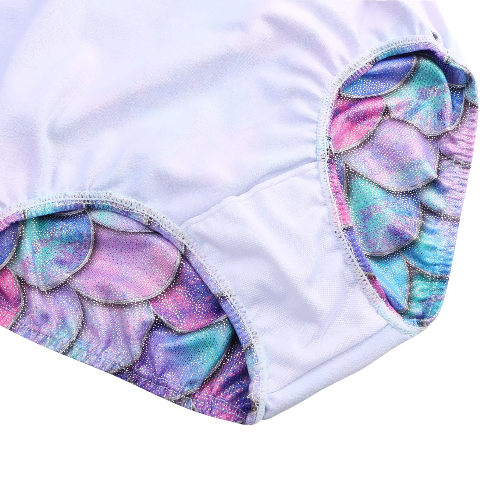 BAOHULU Sleeveless Ballet Leotard for Girls One Piece Scale Print Gymnastics Leotard Kids Practice Outfit Dance Wear