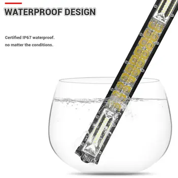 

6000K LED Light bar Waterproof Shockproof Car Auto Ultra-Thin Dual Row