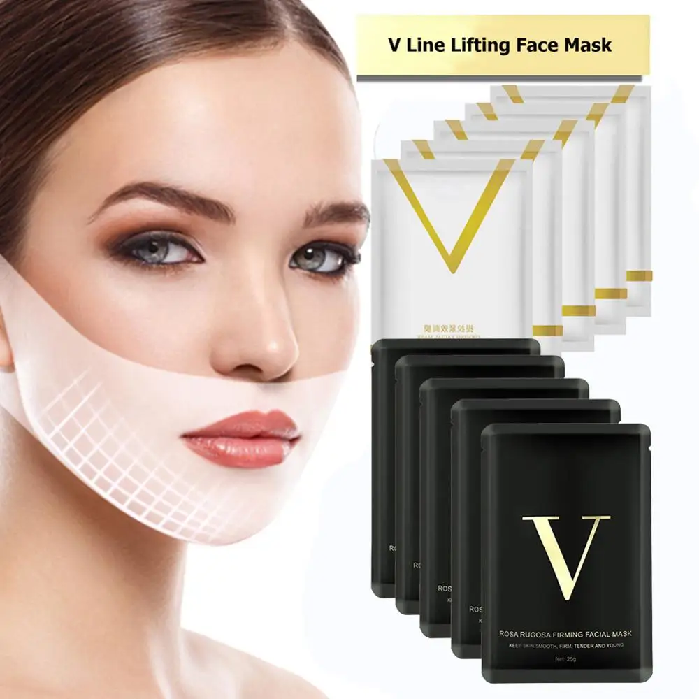Face Lifting Mask V Shape Slimming Mask Double Chin Reduce Lift Bandage Facial Line Wrinkle Remover Skin Care Tool 1/2/5/10pcs