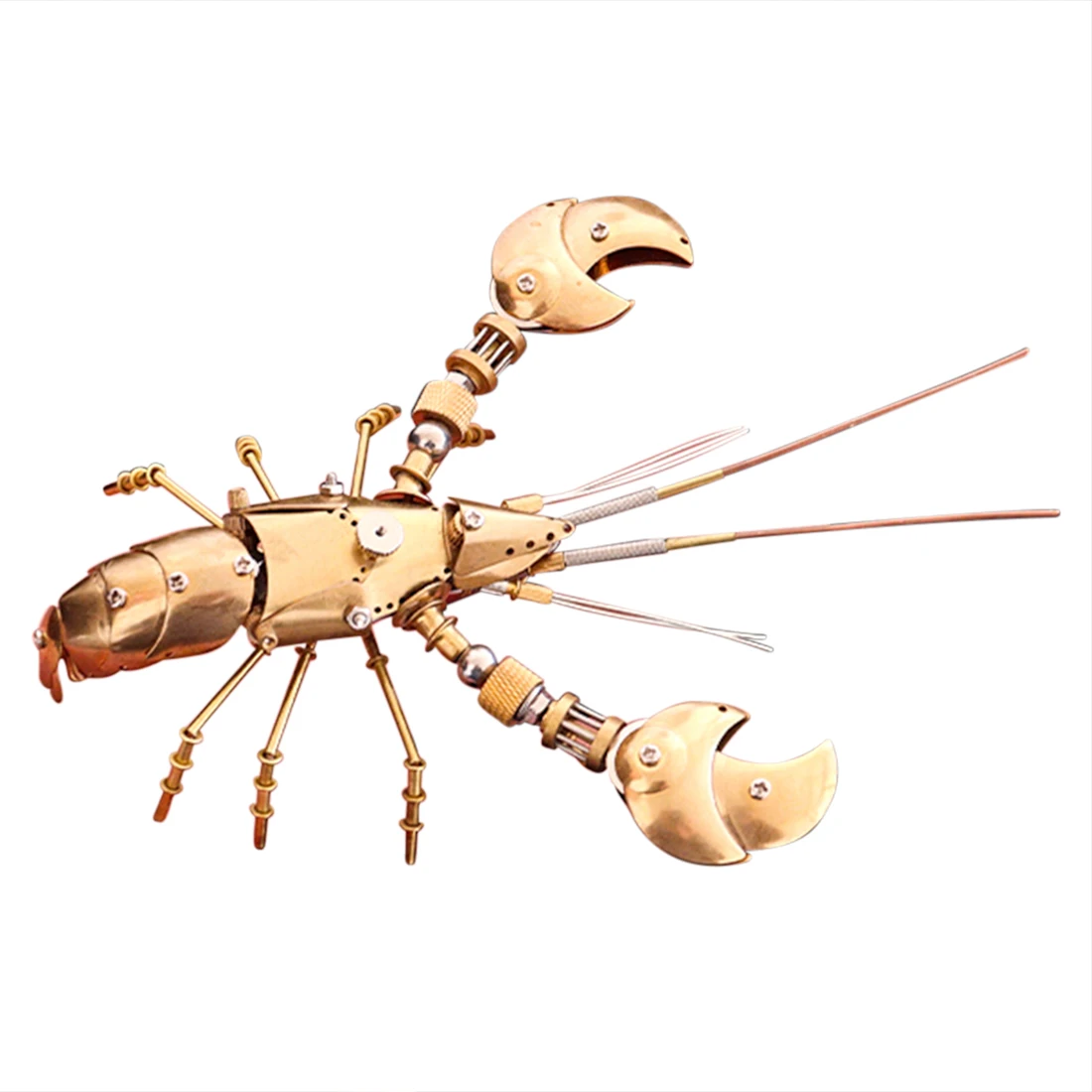 ( Finished) Creative Mechanical Insect Metal Model Handmade Assembled  Models Kit Ornaments Crafts Gift For Home Decor - Lobster