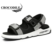 Мужские кроссовки из крокодиловой кожи; уличные сандалии для мужчин; амортизация воздуха; кроссовки; Мужская обувь для бега; спортивная обувь; пляжная водонепроницаемая обувь; сандалии