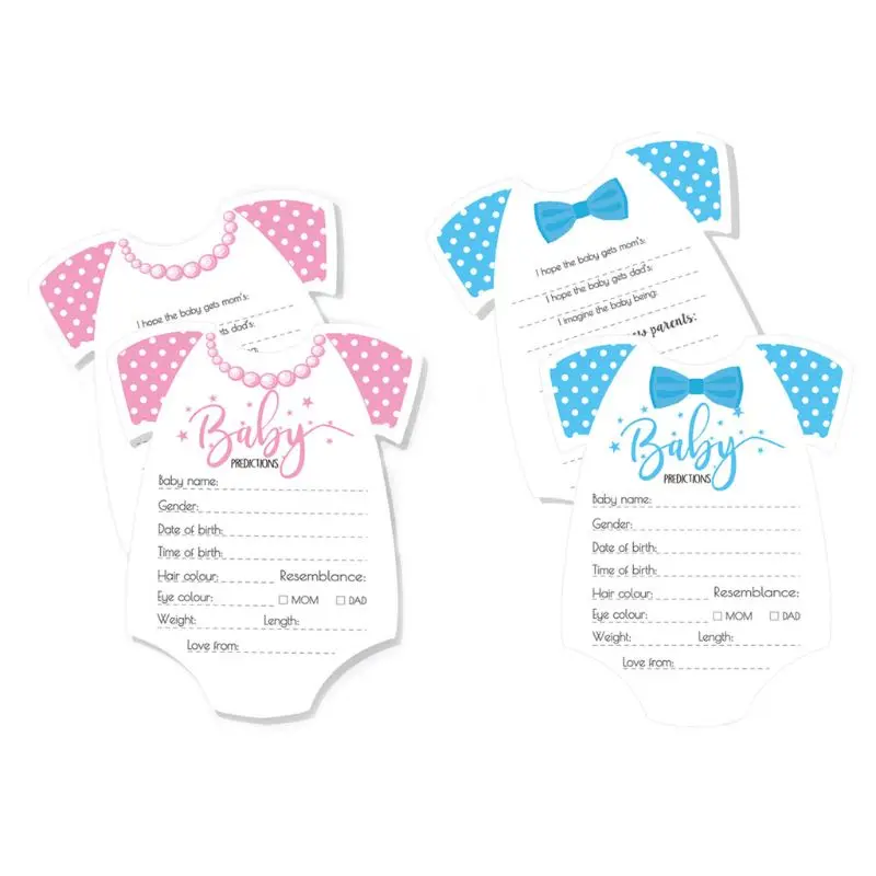 

10 Pack Advice and Prediction Cards for Baby Shower Game Gender Neutral Boy or Girl New Parent Message Advice Book