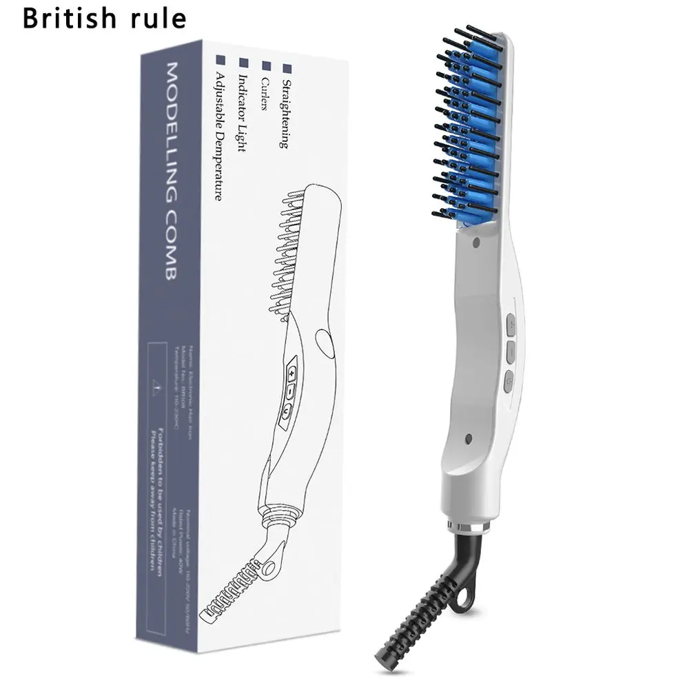 

LCD Men's Straight Hair Combs Multi-function Hair Combs Beard Style Combs Hair Care Straightener