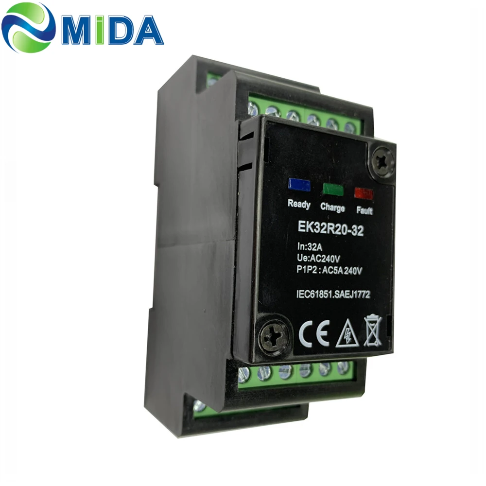 US $80.00 32amp Evse Controller Epc Smart Charge Controller For Electric Vehicles Wallbox Type 2 Cable
