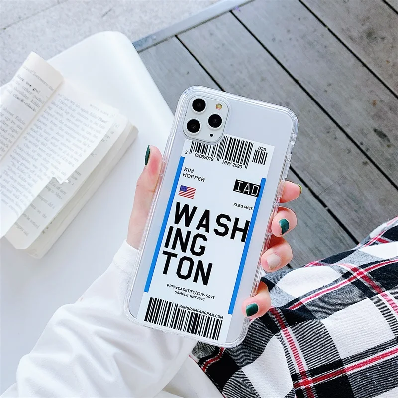 Ins/модные флаг наклеек со штрих-кодом чехол для телефона для iphone Xs MAX XR X 6 7 8 плюс размер 11 11Pro 11Pro MAX чехлов из термопластичного полиуретана(TPU) Задняя крышка Fundas