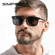 SIMPRECT TR90, поляризационные солнцезащитные очки для мужчин,, квадратные солнцезащитные очки для вождения, Ретро стиль, Винтажные Солнцезащитные очки для мужчин, UV400, антибликовые очки