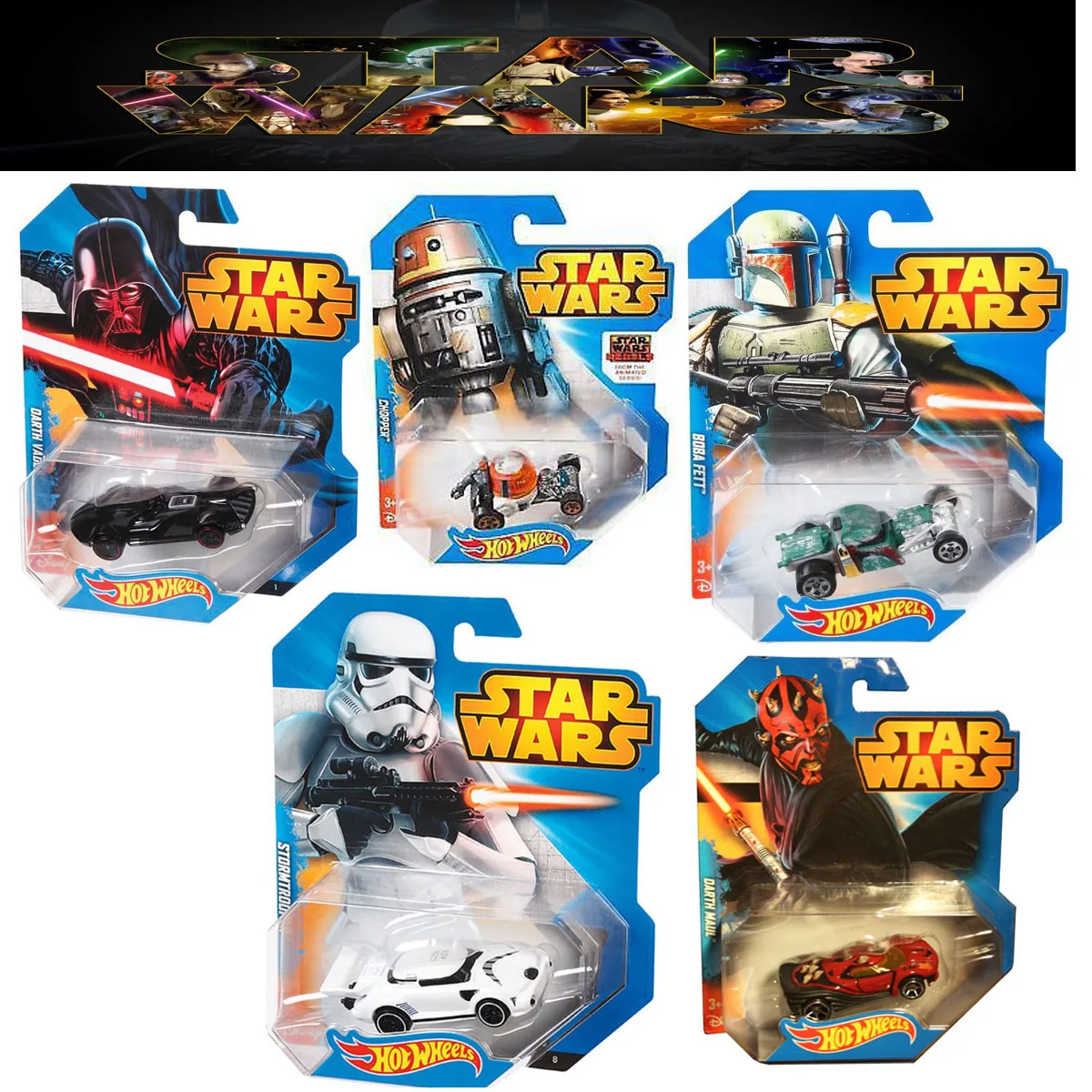 Hot-wheels StartWars металлический мини-автомобиль литые игрушки 1:64 масштаб для коллекции