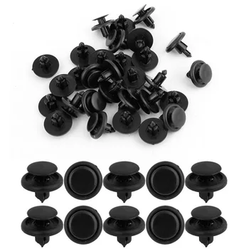 

7mm Dia Hole Plastic Rivets Fasteners Pin Clips Exterior Styling For Car Auto Fender Vehicle 30pcs High Quality