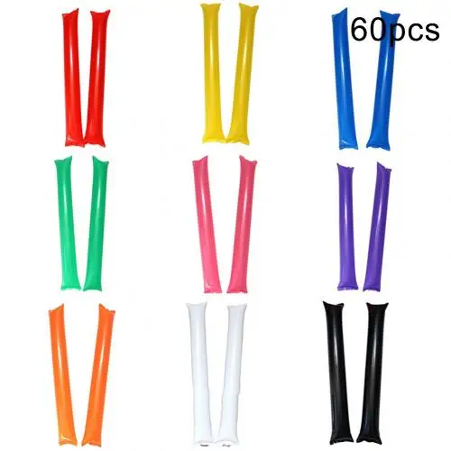 Colorful 60pcs Надувные Bam thundersticks Cheer Bar концертные палочки вечерние сувениры смешанные для вечерние подарки - Color: Colorful 60pcs