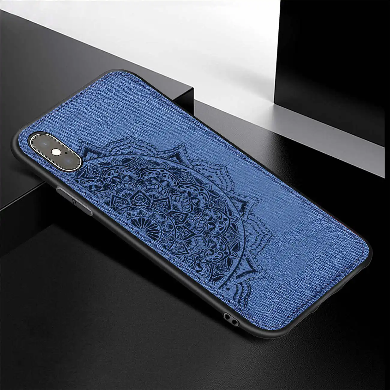 Чехол для телефона Xiaomi Mi 8 Lite(6,2") [PC+ TPU] Мандала Защитная крышка для Xiaomi Mi A2 Lite 8 Lite 9 CC9 Pocophone F1 - Цвет: darkblue