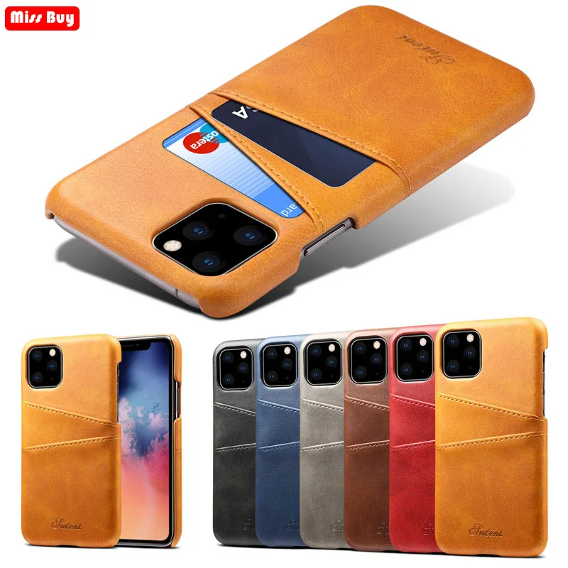 

Fundas For iPhone 11 Pro Max 2019 X XR 7 Case Leather Ultra Thin Cover With Card Pocket Capa For iPhone 8 6 6S Plus XS Max Coque