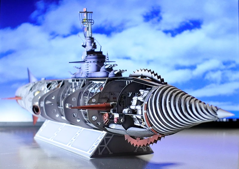 Kaitei Gunkan Goutengo Submarine Narval Handcraft Paper Model Kit Handmade Toy Puzzles
