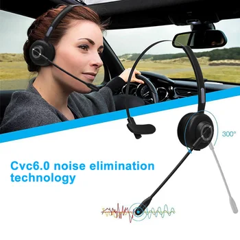 

Clear Voice Active Noise Reduction Talking Bluetooth Headset With Mic Wireless Headphone Cell Phone Rechargeable Home Office