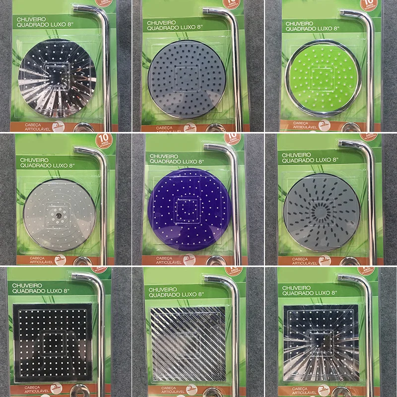 

Shower 8 Inch top Spray Set, Stainless Steel Connecting Rod, Plastic Absorption Packaging, Various Styles Manufacturers