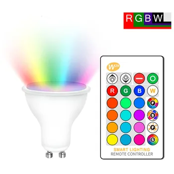 

4Pcs GU10 RGB Bulbs Bombillas Led 8W GU10 RGBW RGBWW Led Lamp Dimmable White Warm White GU 10 Led Bulb 16 Colors With Remote