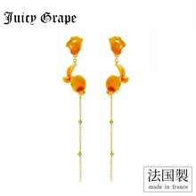 Сочный виноград осень/зима серьги Новая Мода Эмаль Глазурь цветок серьги длинные женские серьги-гвоздики