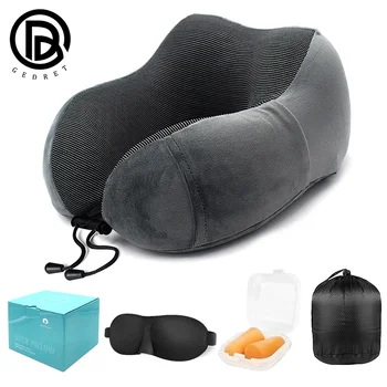 

GEDRET 1PC U Shaped Memory Foam Neck Pillows Soft Slow Rebound Space Travel Pillow Solid Neck Cervical Healthcare