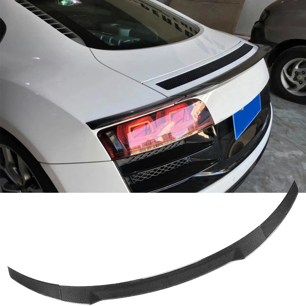 Карбоновый спойлер заднего багажника крыла для Audi R8 GT V8 V10 2008 2014 автомобиля задний