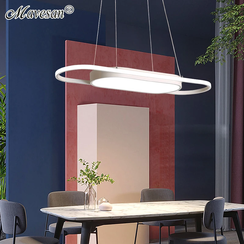 Nordic Simplicity LED Pendant Lights For Dining Table Living Room Small Pub Fixture Hang lamp AC90-260V 58W Luminaire Suspend