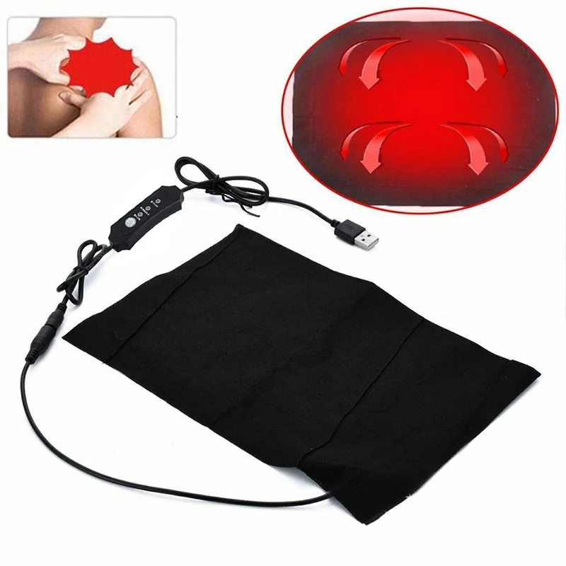 

1pc Portable USB Electric Heating Pad 3 Gear Adjusted Temperature DIY Thermal Vest Jacket Clothing Heated Pads Warmer