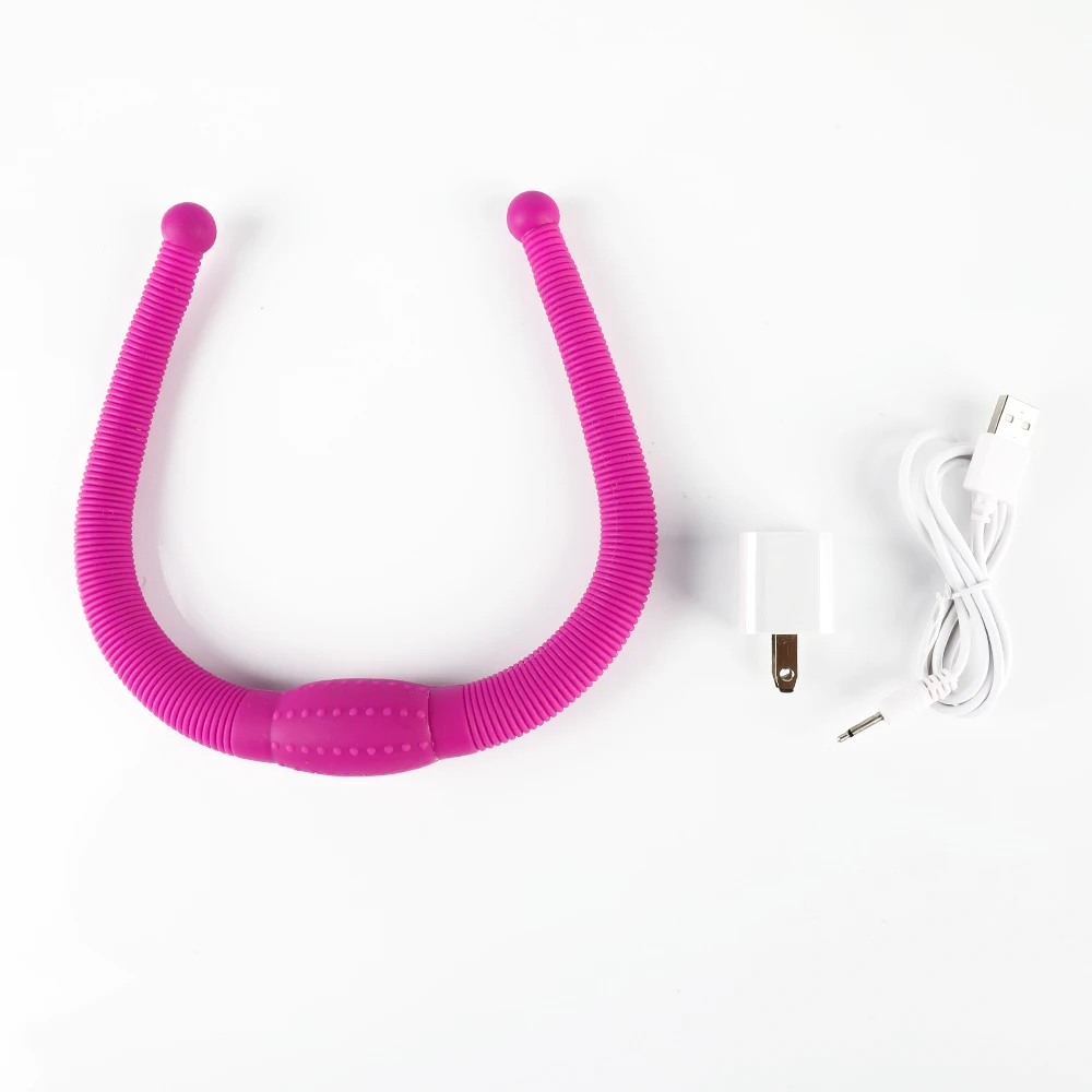  Soft Silicone Curved Double Dildo Vibrators G spot Vagina Prostate Massager Sex Toys for Couples Le