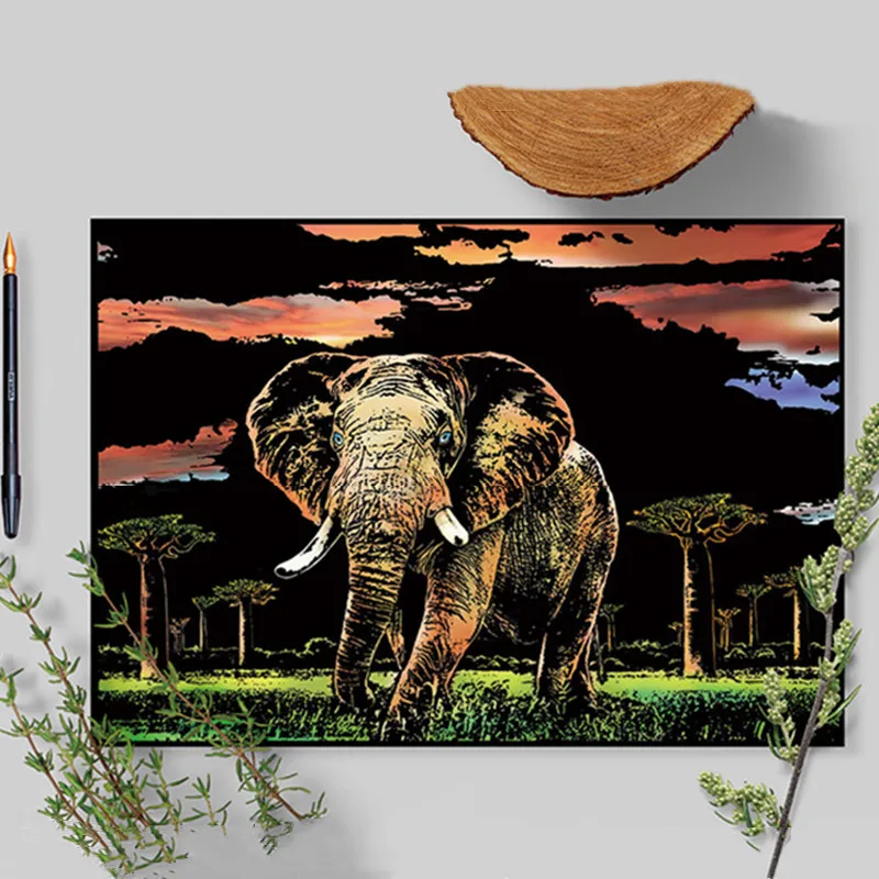 Animal Scratch Painting Cards Scratch Cards Adults Scratch Art Adults 41 28cm Aliexpress