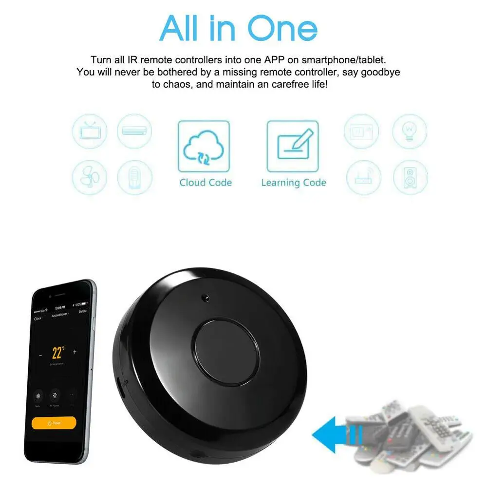 Smart Life WiFi-IR Afstandsbediening IR контрольный концентратор Wi-Fi(2,4 ГГц) с поддержкой инфракрасного Tuya универсальный пульт дистанционного управления ler Smart