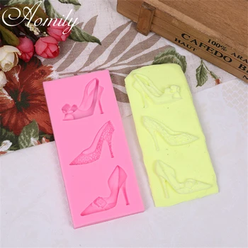 

Amoliy High Heels Handmade Soap Mold Silicone Mold Cake Molds Fondant Molds Sugar Craft Chocolate Moulds Cake Decorating Tools
