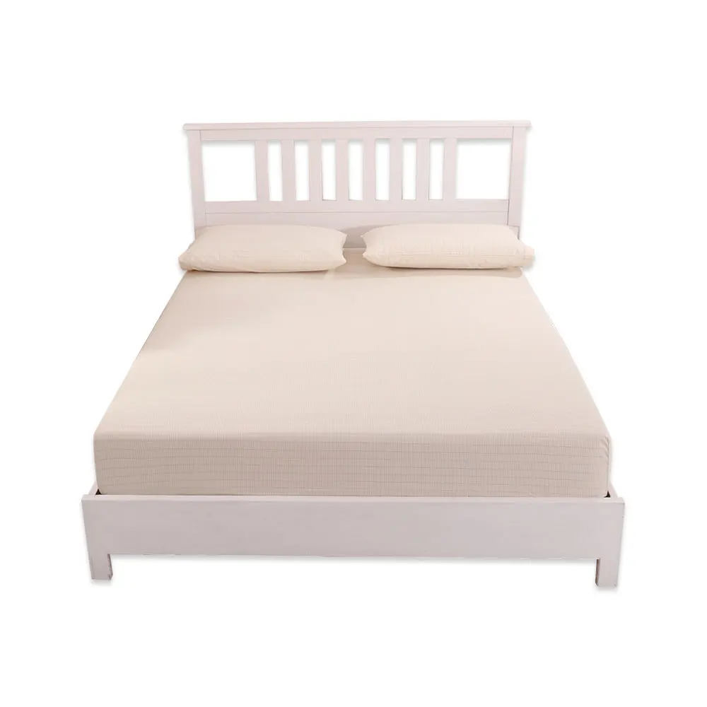 EARTHING Fitted Sheet beige Conductive Silver Antimicrobial Fabric grounding Nature cotton EMF protection for health