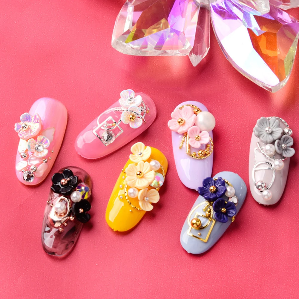 Модная оболочка цветок бусина Стразы смешанные 3D дизайн ногтей блесток аксессуар «сделай сам» украшения для маникюра украшения для ногтей Maquiagem