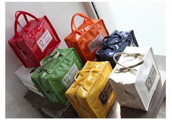 

Korean white-collar 5000ml lunch bag portable patent leather PU picnic bag insulation ice bag lunch bag