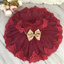 Красное платье-пачка принцессы для маленьких девочек вечерние платья на свадьбу и день рождения для девочек, фатиновое платье с блестками рождественские костюмы