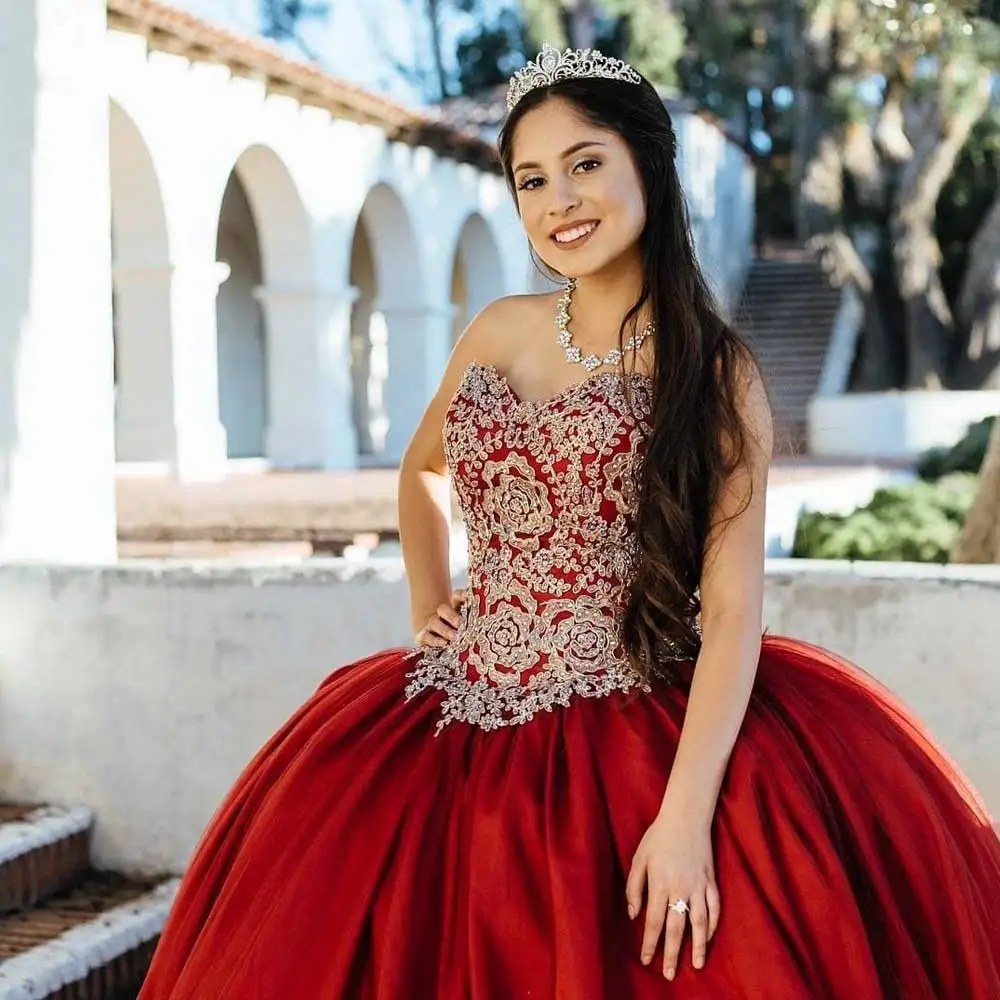 Reci-n-llegado-vestido-de-quincea-era-Burdeos-2020-encaje-apliques-vestido-de-bola-dulce-16 (5)