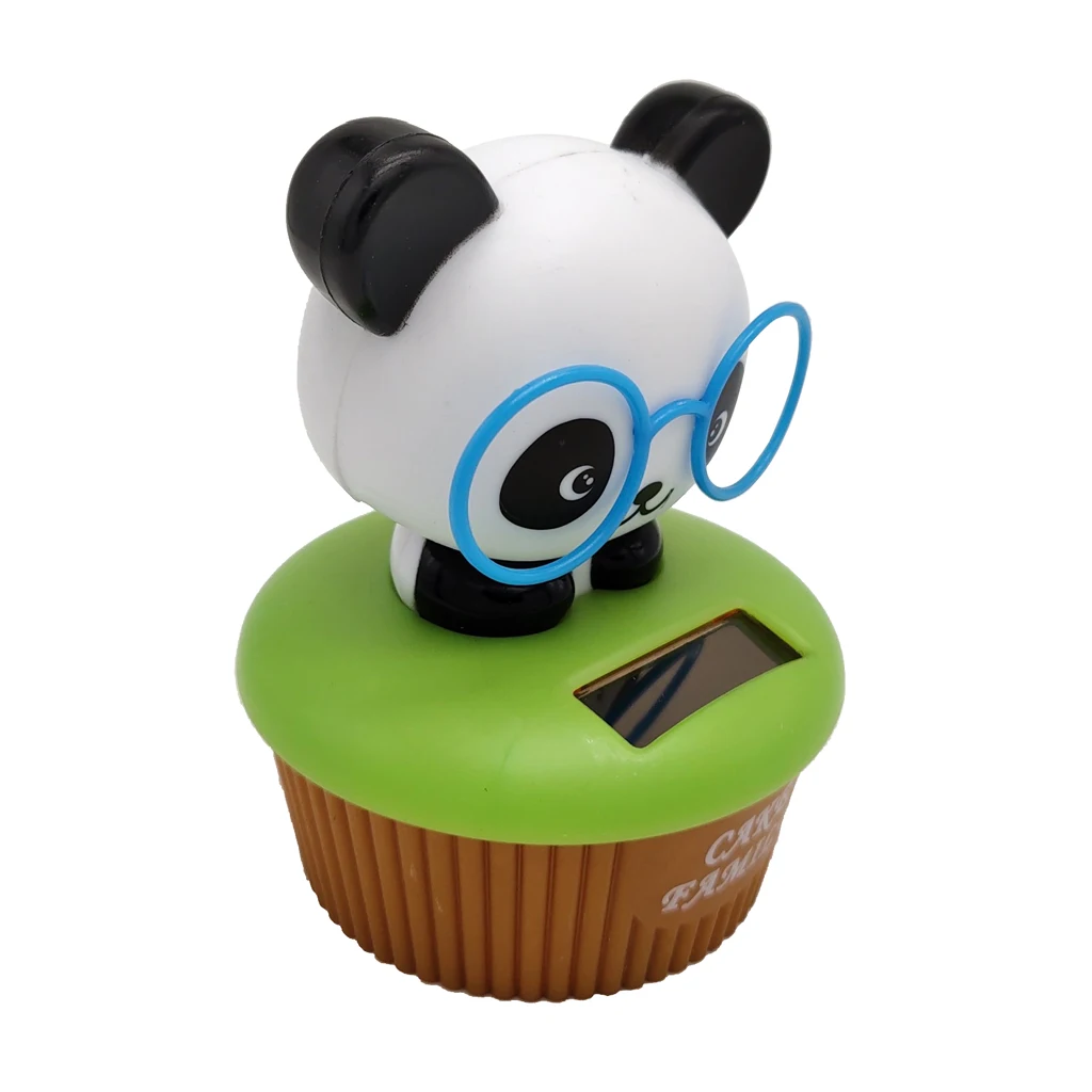 Cartoon Solar Powered Dancing Panda Animal Swing Figure Model Toy Dashboard Car Desk Decoration