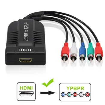 

New HDMI To YPbPr Converter HDMI To 1080P Component Video YPbPr 5RCA RGB Converter Adapter With R/L Audio Output