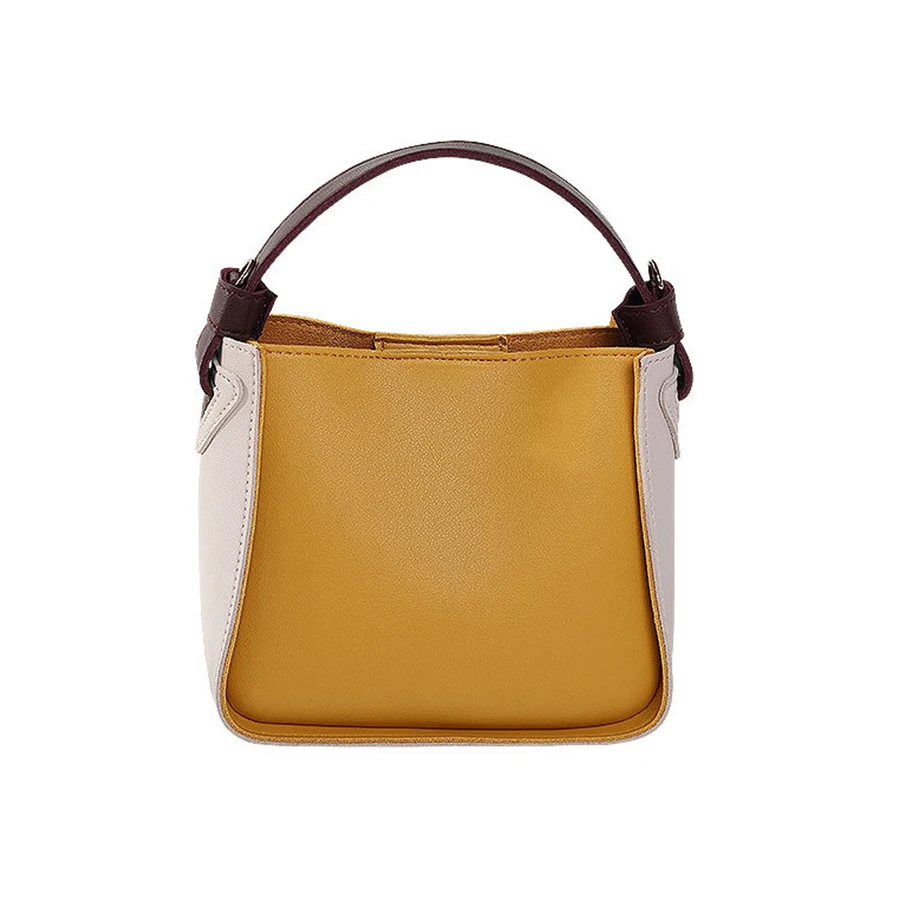 

Women Handbags 2019 New Crossbody Bags PU Leather Splice Fashion Small Bucket Bags Women'S Shoulder Bags Girl Messenger Handbags
