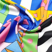 Manual Hand Rolled Twill Silk Scarf Women Celebration Horse Print Square Scarves Echarpes Foulards Femme Wrap Bandana Hijab 90CM 2